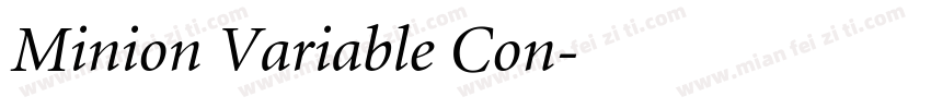 Minion Variable Con字体转换